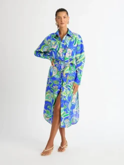 Woman SHEIKE Balearic Sea Linen Shirt Dress