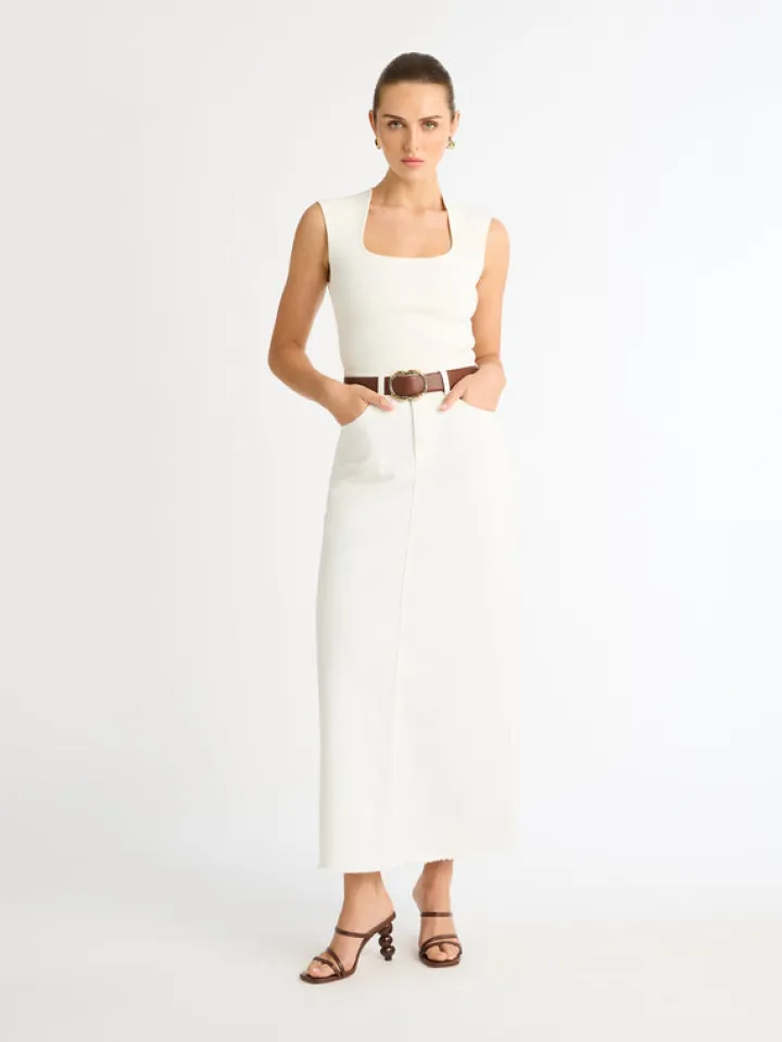 Woman SHEIKE Denim Maxi Skirt