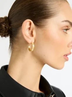 Woman SHEIKE Sparkle Hoop Earrings