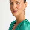 Woman SHEIKE Sparkle Hoop Earrings
